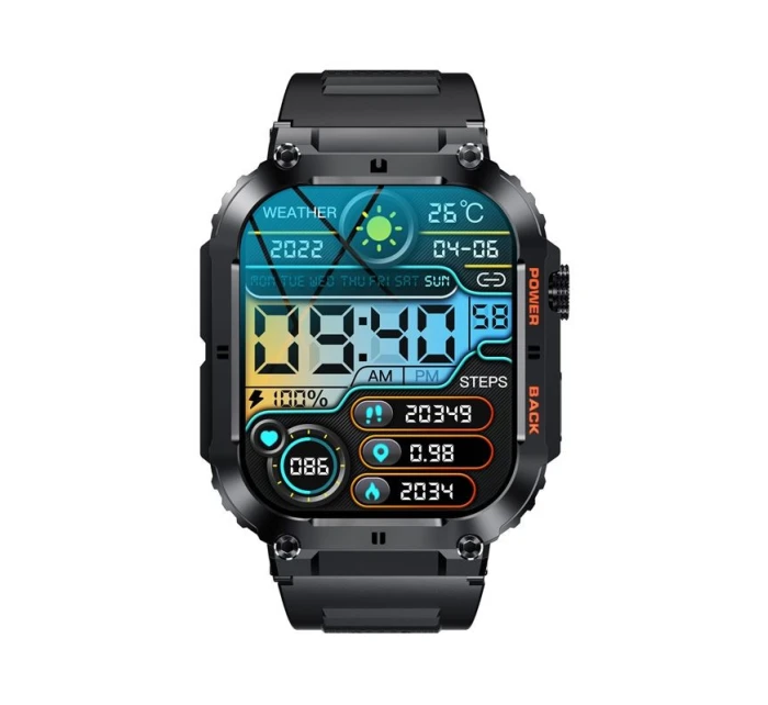 VELTORI VT200-1 Smartwatch Čierny silikónový remienok VELTORI VT200-1 Smartwatch Čierny silikónový remienok