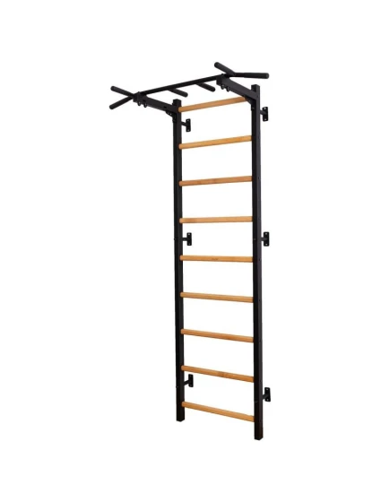 DREVENO-KOVOVÝ GYMNASTICKÝ REBRÍK S KOVOVOU TYČOU BENCHK 721B