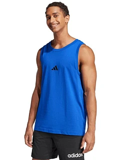 Pánské tričko Essentials Small Logo Tank modré model 22081354 pánské - ADIDAS