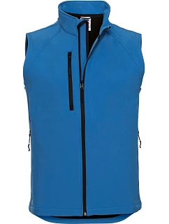 Pánská 3vrstvá softshellová vesta 10. azure blue model 22467275 - Russell Athletic