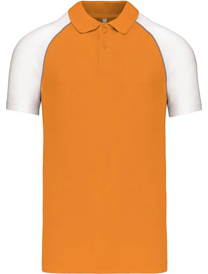 Kariban K 226 Baseballové polo tričko z piké 20.K226 oranžová/svetlosivá/biela Kariban K 226 Baseballové polo tričko z piké 20.K226 oranžová/svetlosivá/biela