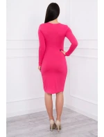 Priliehavé šaty s prestrihom pod prsiami fuchsiová Priliehavé šaty s prestrihom pod prsiami fuchsiová