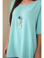 Oversize blúzka s príveskom mint