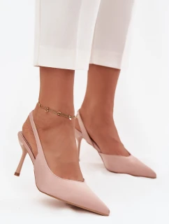 Szpilki Z Odkrytymi Piętami Beżowe Lenira