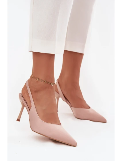 Szpilki Z Odkrytymi Piętami Beżowe Lenira