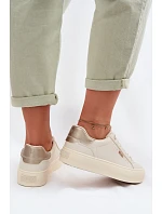 Sneakers na platformě Big Star model 22042659 Béžové - Big Star Shoes Sneakers na platformě Big Star model 22042659 Béžové - Big Star Shoes