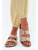 Dámske papuče so zlatými prackami Inblu CP000061 Beige
