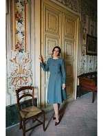 S413 Šaty s mašľami - sivé