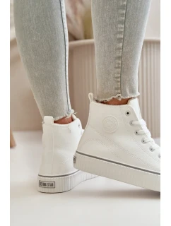 Dámske zateplené tenisky z eko kože Big Star White