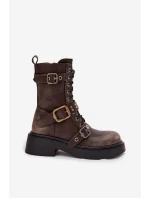 Dámske zateplené pracovné s prackami Marisse - hnedé Dámske zateplené pracovné s prackami Marisse - hnedé