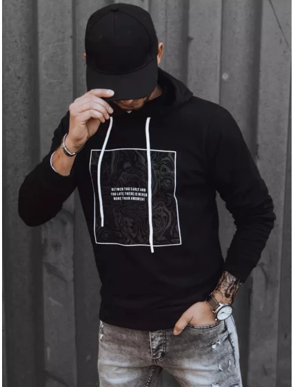 Pánská černá mikina model 21966823 - Dstreet Pánská černá mikina model 21966823 - Dstreet