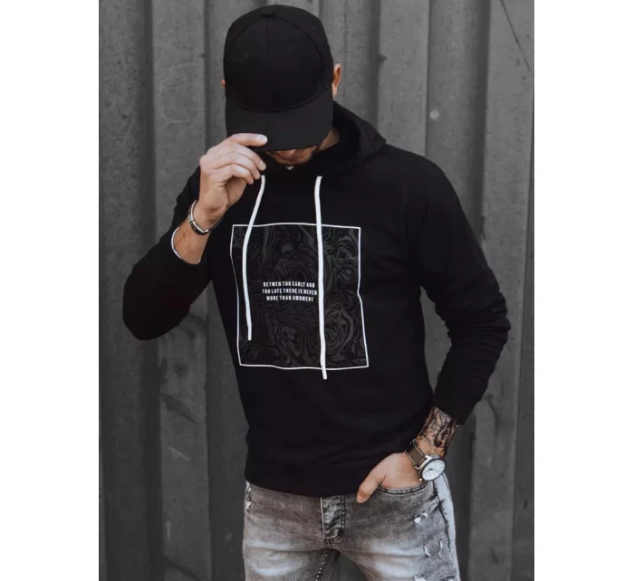 Pánská černá mikina model 21966823 - Dstreet Pánská černá mikina model 21966823 - Dstreet