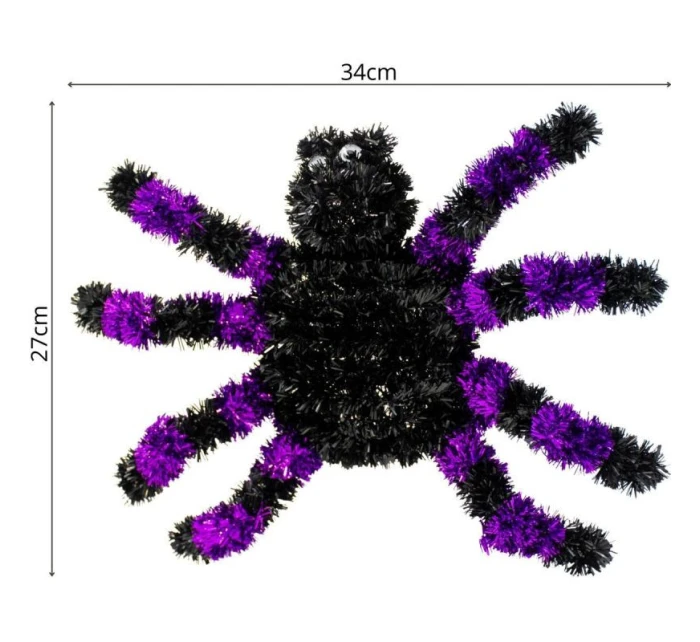 DEKORATÍVNA FIGÚRKA HALLOWEEN PAVÚK FIALOVÁ