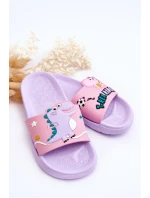 Dziecięce Klapki Dinozaur T-Rex Fioletowe Bernis