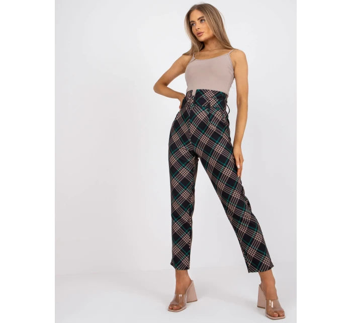 DHJ nohavice SP 3689.08 čierna a zelená