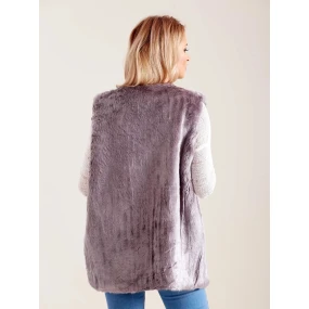 Dámska vesta KZ 4102 2.25P tmavo šedá - FPrice Dámska vesta KZ 4102 2.25P tmavo šedá - FPrice