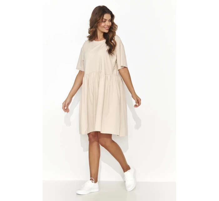 Denné šaty NU470 béžové - Numinou