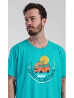 Pánska nočná košeľa Adventure s krátkym rukávom