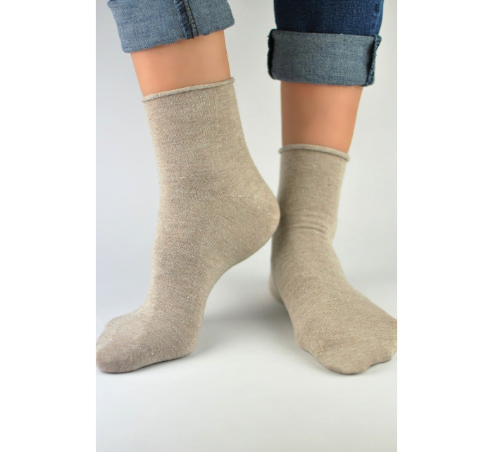 Dámske netlačiace ponožky Noviti SB022 Lurex 35-42