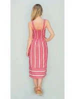 Červené bavlněné šaty model 7500078 - MADE IN ITALY