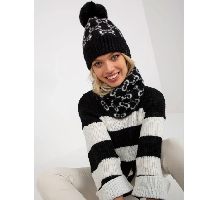 Tunelový šál AT KM CM 333 biela a čierna