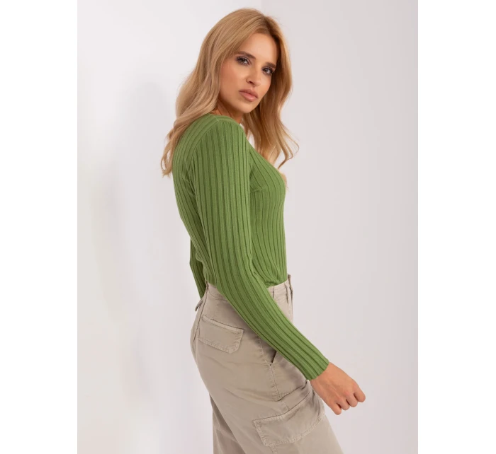 Sweter PM SW model 18900662 khaki - FPrice Sweter PM SW model 18900662 khaki - FPrice
