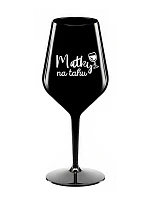 MATKY NA RUKU - čierny nerozbitný pohár na víno 470 ml