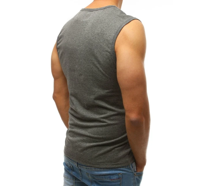 Pánske tielko bez potlače antracitová FashionStreet RX3511 Pánske tielko bez potlače antracitová FashionStreet RX3511