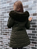Kurtka zimowa damska pikowana zielona model 22180407 - FashionStreet