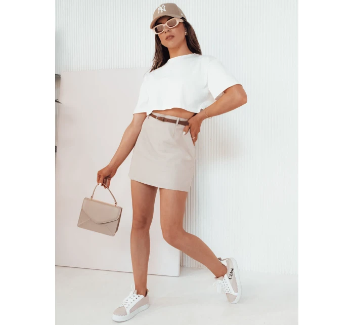 DANIZ béžová mini sukňa FashionStreet CY0443