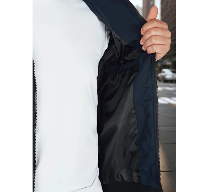 Pánská přechodná bunda s kapucí modrá Dstreet model 21986390 - FashionStreet Pánská přechodná bunda s kapucí modrá Dstreet model 21986390 - FashionStreet