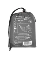 TURISTICKÁ HOJDACIA SIEŤ PRE 2 OSOBY 270X140CM ČIERNA A ČERVENÁ