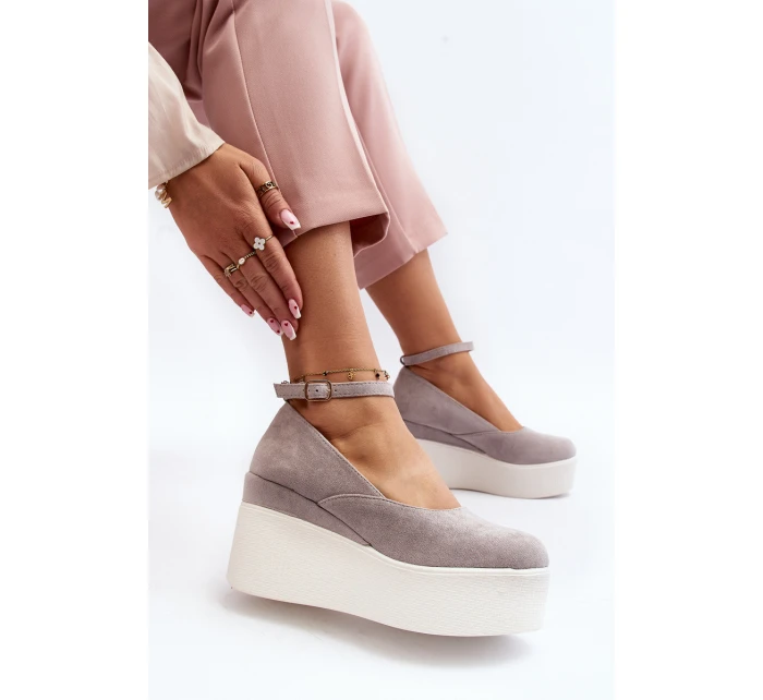 Dámské espadrilky na šedé model 21648491 - Boto Dámské espadrilky na šedé model 21648491 - Boto