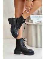 Dámské Zateplené Kožené Boty Černé model 21673867 - Goe