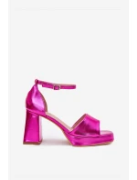 Dámské Sandály Na Podpatku Fuchsie model 21703017 - Boto