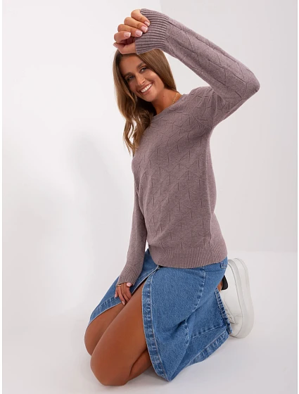 Sweter AT SW model 18895533 jasny fioletowy - FPrice Sweter AT SW model 18895533 jasny fioletowy - FPrice