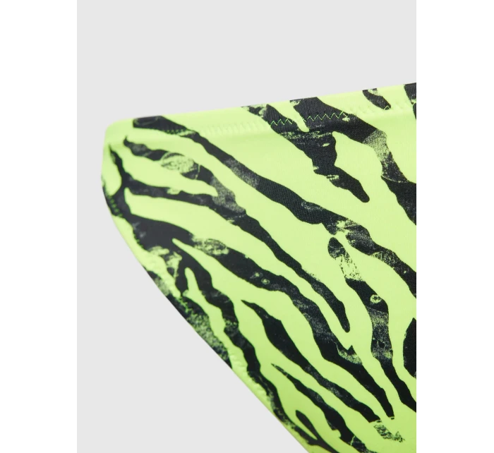 Dámske neónovo žlté plavky s potlačou KW0KW02336 OIC - Calvin Klein