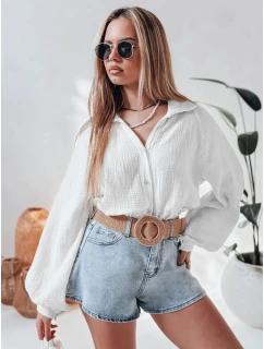 Dámská mušelínová košile oversize bílá Dstreet model 21989186 - FashionStreet