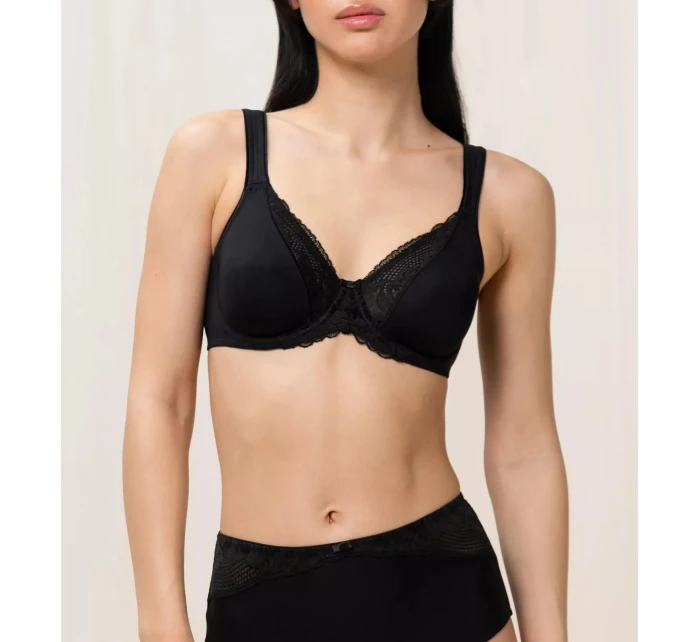 Dámska podprsenka Modern Lace+Cotton Bra W - BLACK black 0004 - TRIUMPH