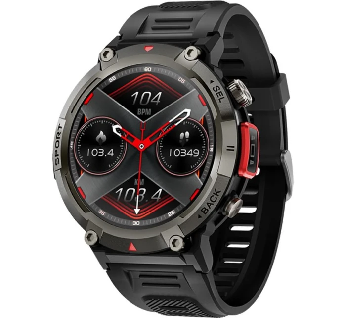 VELTORI VT140-1 Smartwatch Čierny silikónový remienok VELTORI VT140-1 Smartwatch Čierny silikónový remienok