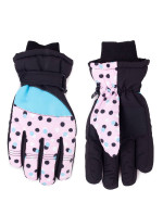 Yoclub Detské zimné lyžiarske rukavice REN-0319G-A150 Multicolour