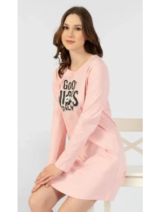 Dámska nočná košeľa s dlhým rukávom Good vibes