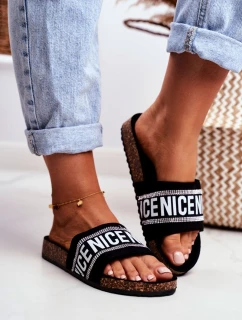 Nazouváky Na Korkové Podrážce Se Zirkony Černé Be model 21536458 - EVENTO