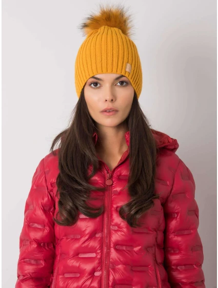 Dámská čepice JK CZ 24 model 15837252 tmavě žlutá - FPrice