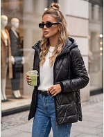Kurtka damska przejściowa pikowana z kapturem czarna model 22342182 - FashionStreet