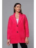 Krátký vlněný přehoz přes oblečení typu alpaka ve fuchsijové barvě model 18059149 - MADE IN ITALY Krátký vlněný přehoz přes oblečení typu alpaka ve fuchsijové barvě model 18059149 - MADE IN ITALY