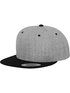 6 panelová Snapback kšiltovka heather grey/black model 22482398 - Flexfit