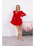 Šaty se model 18743853 volány červené - K-Fashion Šaty se model 18743853 volány červené - K-Fashion