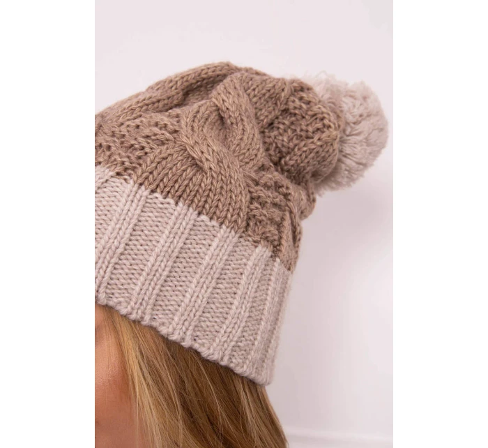 Paris fleecová čiapka K212 tmavo béžová + béžová