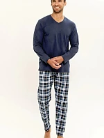 Pánske pyžamo Darren 3294 Tmavomodrý / svetlomodrý vzor - Taro